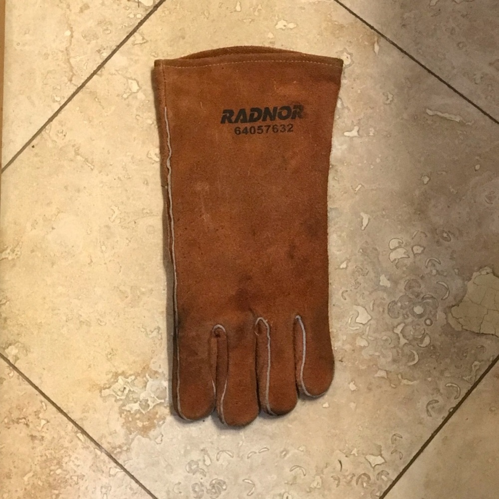 Radnor Welding Left Hand Glove Split Cowhide w/ Cotton Lining Large 64057632 Use